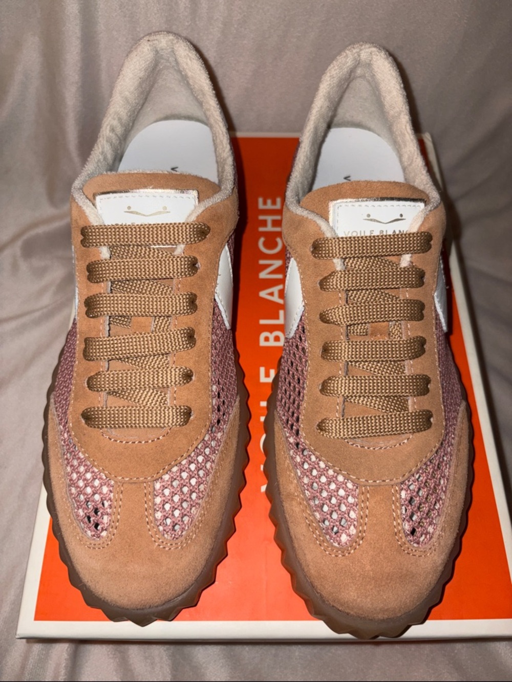 NWT VOILE BLANCHE Ines Sneaker in Sienna Rose - Picture 9 of 16